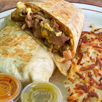 Ginger's Restaurant - Steak burrito with hash browns - Coffee & Tea Near Me - Raytown, Missouri