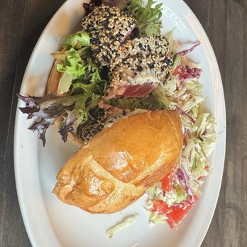 The Roost - We Ahi tuna burger. - Salad Near Me - Grand Junction, Colorado The Roost - We Ahi tuna burger. - Salad Near Me - Grand Junction, Colorado