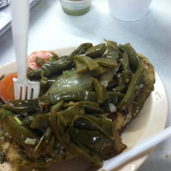 Restaurant Onofre - Hurache de pollo con nopales! (cactus) - Mexican Near Me - Compton, California Restaurant Onofre - Hurache de pollo con nopales! (cactus) - Mexican Near Me - Compton, California