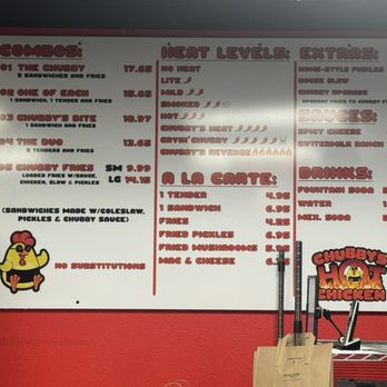 Chubby's Hot Chicken - Menu - Chicken Shop Near Me - Fontana, California Chubby's Hot Chicken - Menu - Chicken Shop Near Me - Fontana, California