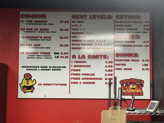 Menu photo 1 Chubby's Hot Chicken Fontana, CA Menu photo 1 Chubby's Hot Chicken Fontana, CA