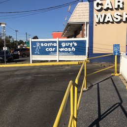 Sign when you exit the wash. Cool stick figure as the mascot