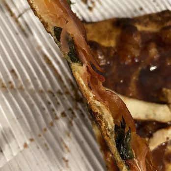 Tacconelli's Pizzeria - white pie with prosciutto and basil -- incredibly thin with virtually no cheese - Pizza Near Me - Maple Shade, New Jersey Tacconelli's Pizzeria - white pie with prosciutto and basil -- incredibly thin with virtually no cheese - Pizza Near Me - Maple Shade, New Jersey