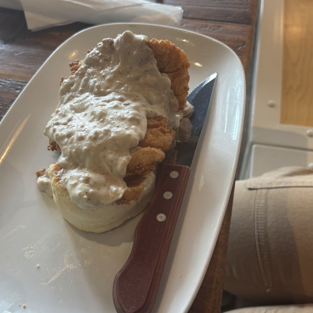 FolkArt - Fried chicken biscuit with gravy - Breakfast & Brunch Near Me - Atlanta, Georgia