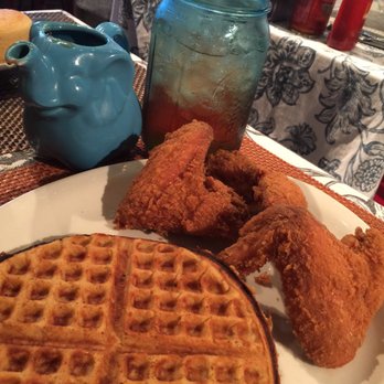4 Brothers Breakfast - Fried chicken and sweet potato waffle. I think it was the Mountain Blvd Classic Waffle. - Southern Near Me - Warren, New Jersey 4 Brothers Breakfast - Fried chicken and sweet potato waffle. I think it was the Mountain Blvd Classic Waffle. - Southern Near Me - Warren, New Jersey