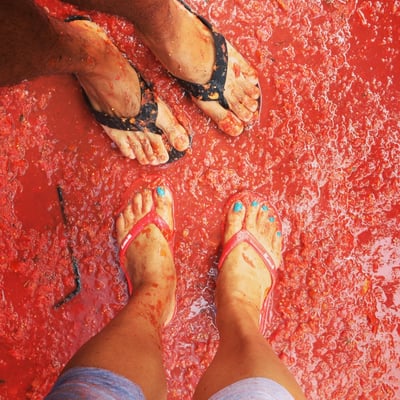 La Tomatina festival by null