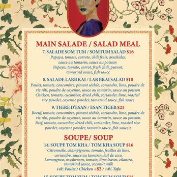 ShuShu Thai - Menu - Thai Near Me - Montreal, Quebec
