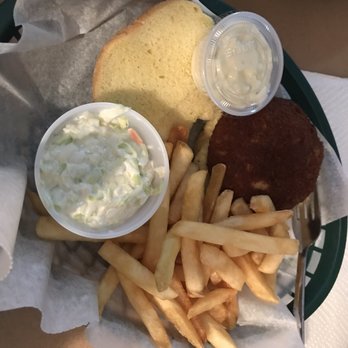 Kellys Tavern - Crab cake platter. Super good coleslaw, too. - Bars Near Me - Port Penn, Delaware