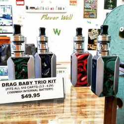 Vapor Valley - NEW DRAG BABY TRIO KIT !! ( FITS ALL 510 CARTS) (3.2 -4.2V) (1500 mAh INTERNAL BATTERY) for only $49.95