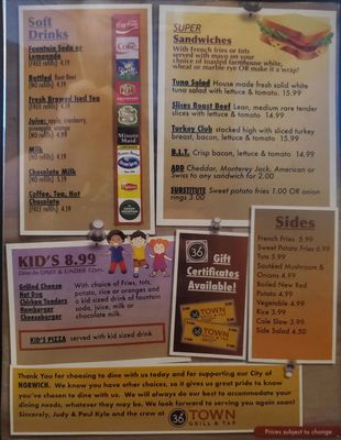 Menu photo 4 36 Town Grill & Tap Norwich, CT