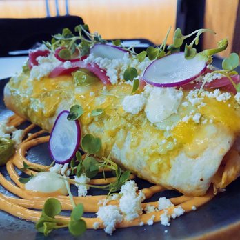 Dead Line - Chorizo Burrito- Roasted Tomatillo, Chorizo Stew, Spanish Rice, Potatoes, Black Beans, Chipotle Crema - Cocktail Bars Near Me - Seattle, Washington Dead Line - Chorizo Burrito- Roasted Tomatillo, Chorizo Stew, Spanish Rice, Potatoes, Black Beans, Chipotle Crema - Cocktail Bars Near Me - Seattle, Washington