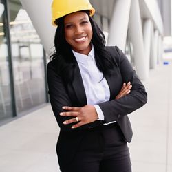 Meagan Stone Photography - woman in hard hat portrait
