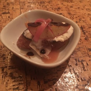 How to Cook a Wolf - Charred Pink Lady apple, toast, Iberico lardo, pickled onion, pear butter, chèvre. Geesh goodness. - Italian Near Me - Seattle, Washington How to Cook a Wolf - Charred Pink Lady apple, toast, Iberico lardo, pickled onion, pear butter, chèvre. Geesh goodness. - Italian Near Me - Seattle, Washington