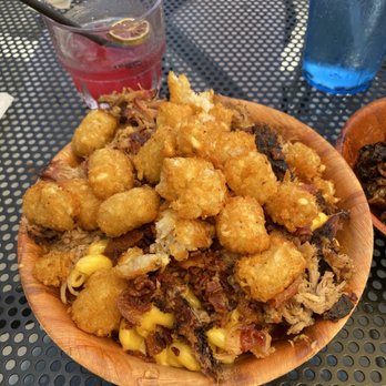 Sahm's Haven - BYO Mac w/pulled pork, tots, and bacon. - American Near Me - Coatesville, Indiana Sahm's Haven - BYO Mac w/pulled pork, tots, and bacon. - American Near Me - Coatesville, Indiana