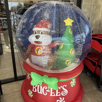 Buc-ee’s - A large "snow globe" Christmas decoration for outside. - Gas Stations Near Me - Fort Valley, Georgia Buc-ee’s - A large "snow globe" Christmas decoration for outside. - Gas Stations Near Me - Fort Valley, Georgia