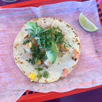 Maciel's Tortas & Tacos - Shrimp taco on a flour tortilla - Mexican Near Me - Memphis, Tennessee