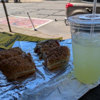 Dirty Frank's Hot Dog Palace - Lemonade and a brisket hot dog and a chili dog. - Hot Dogs Near Me - Columbus, Ohio Dirty Frank's Hot Dog Palace - Lemonade and a brisket hot dog and a chili dog. - Hot Dogs Near Me - Columbus, Ohio