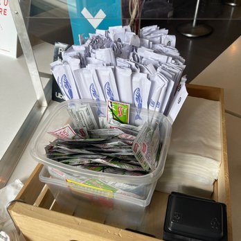 Kibo Sushi House - I like the self serve condiments chop sticks napkins and even bags. - Japanese Near Me - Toronto, Ontario