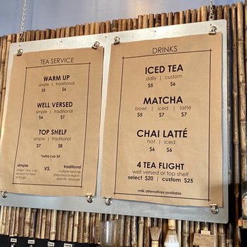 Blue Willow Teaspot - Posted menu - Tea Rooms Near Me - Berkeley, California