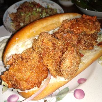 Kindling Texas Kitchen - Oyster poboy blue plate special $10 - American Near Me - Cibolo, Texas