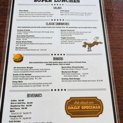 Larry & Milt’s Western Cafe - Menu