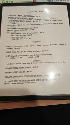 Menu photo 7 Back In Time Diner Muskogee, OK
