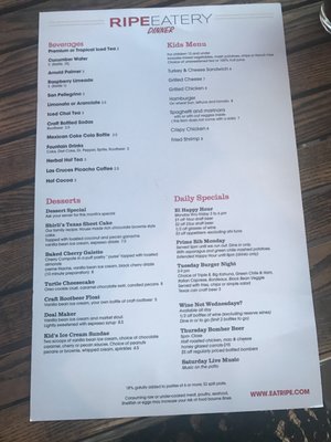 Menu photo 7 Ripe Eatery El Paso, TX