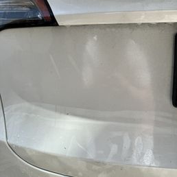 still left dirt on the back, can even see a handprint