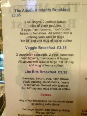 Menu photo 2 The Albion Warrington, WRT