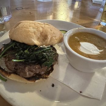 Hellroaring Saloon and Eatery - Elk Smash Burger with Green Chili - Bars Near Me - Whitefish, Montana