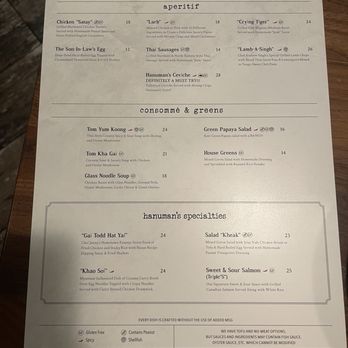 Hanuman Thai Eatery -  Newport - menu - Thai Near Me - Costa Mesa, California