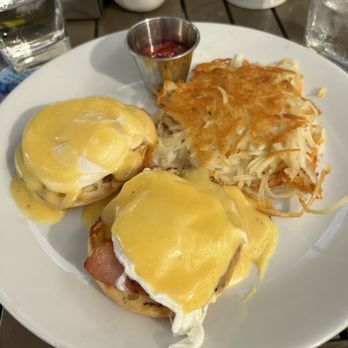 Riva - Eggs Benedict with hash browns - Breakfast & Brunch Near Me - Fort Lauderdale, Florida