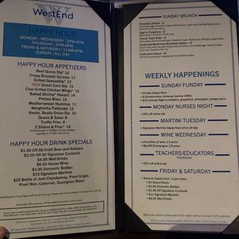 WestEnd Lounge - Menu - Cocktail Bars Near Me - Omaha, Nebraska