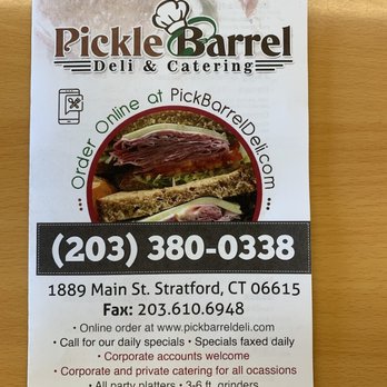 The Pickle Barrel - Menu - Delis Near Me - Stratford, Connecticut