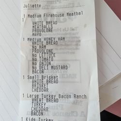 My receipt