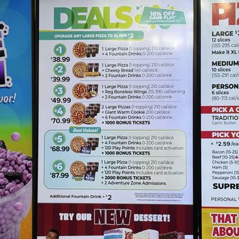Chuck E. Cheese - Menu as of 8/25/26 - Pizza Near Me - Garden Grove, California Chuck E. Cheese - Menu as of 8/25/26 - Pizza Near Me - Garden Grove, California