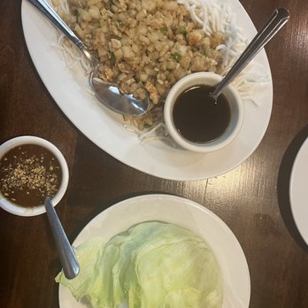 Vietopia - Chicken lettuce wraps with peanut sauce - Vietnamese Near Me - Houston, Texas