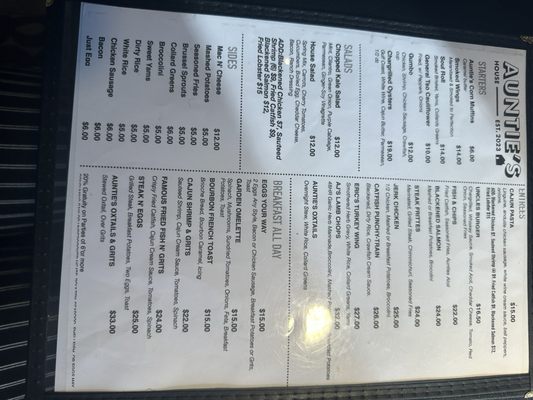 Menu photo 7 Aunties House Kitchen and Bar Smyrna, GA Menu photo 7 Aunties House Kitchen and Bar Smyrna, GA