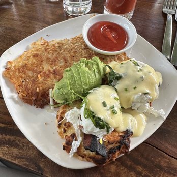 Cheeky's - Eggs Benedict with avocado. - Breakfast & Brunch Near Me - Palm Springs, California Cheeky's - Eggs Benedict with avocado. - Breakfast & Brunch Near Me - Palm Springs, California
