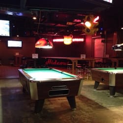 Hideout Lounge - Lots of pool tables, friendly people, this is also a big bar and has nice bartenders.