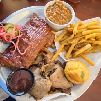 Cali BBQ - Hubby's Plate! - Barbeque Near Me - Spring Valley, California