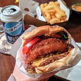 Shack Stack and Fries with Gochujang sauce Shack Stack and Fries with Gochujang sauce