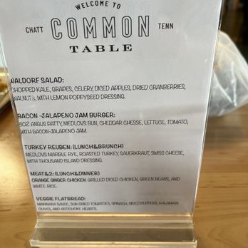 Common Table - Menu - American Near Me - Chattanooga, Tennessee