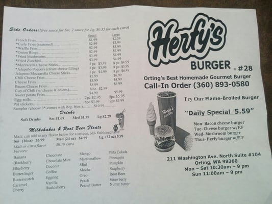 Menu photo 7 Herfy’s Burgers Orting, WA