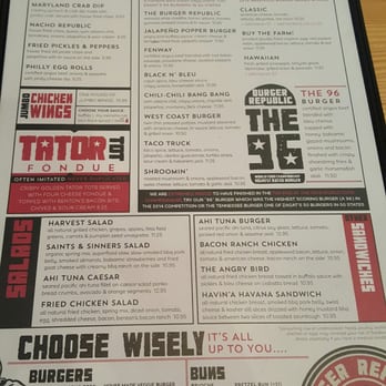 Burger Republic - The menu - - Burgers Near Me - Nashville, Tennessee Burger Republic - The menu - - Burgers Near Me - Nashville, Tennessee