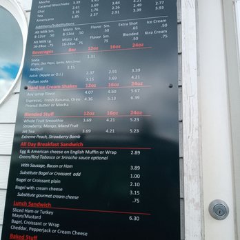 Steamers Espresso - a menu on the side of a building - Coffee & Tea Near Me - Blaine, Washington Steamers Espresso - a menu on the side of a building - Coffee & Tea Near Me - Blaine, Washington