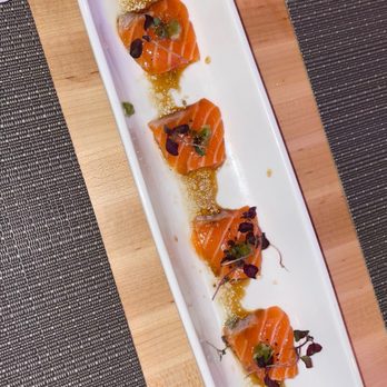 O-Ku - SALMON USUZUKURI - Sushi Bars Near Me - Greenville, South Carolina O-Ku - SALMON USUZUKURI - Sushi Bars Near Me - Greenville, South Carolina
