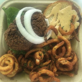Rendezvous Kitchen - Fried "chicken" sandwich - Food Trucks Near Me - Homewood, Alabama