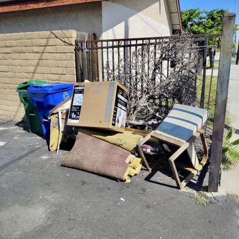 Call Bruno Junk Removal  - Moving out client in Long Beach for a property management company. Junk removal, old furniture, wood, construction debris. (BEFORE) - Recycling Center Near Me - Long Beach , California