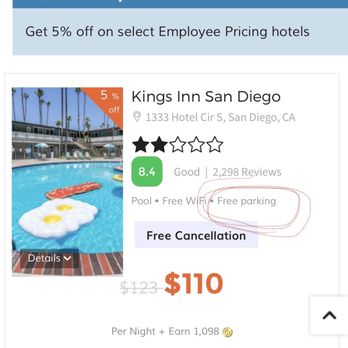 Kings Inn San Diego - They advertise Free Parking!!!!! - San Diego, CA